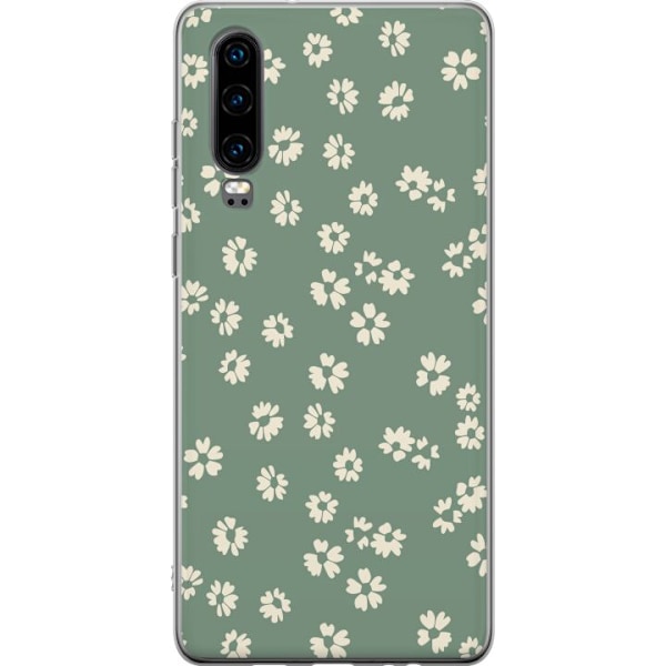 Huawei P30 Genomskinligt Skal Blomsterdröm – färgglatt blommönster