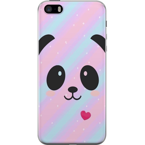 Apple iPhone SE (2016) Gennemsigtig cover Regnbue Panda