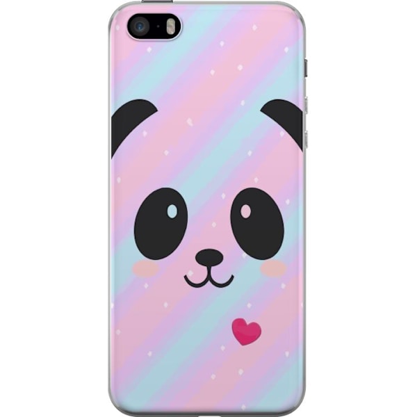 Kompatibelt Mobildeksel til Apple iPhone SE (2016) Regnbue Panda
