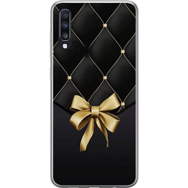 Samsung Galaxy A70 Gennemsigtig cover Luksuriøs rosette