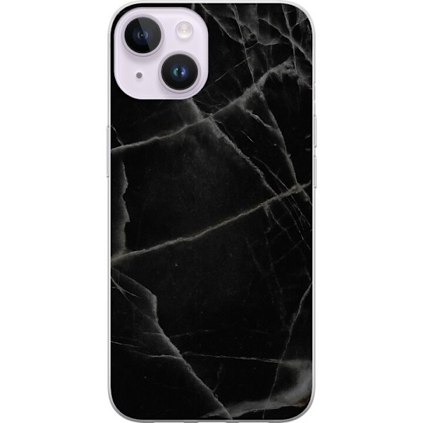 Apple iPhone 14 Gennemsigtig cover Sort marmor