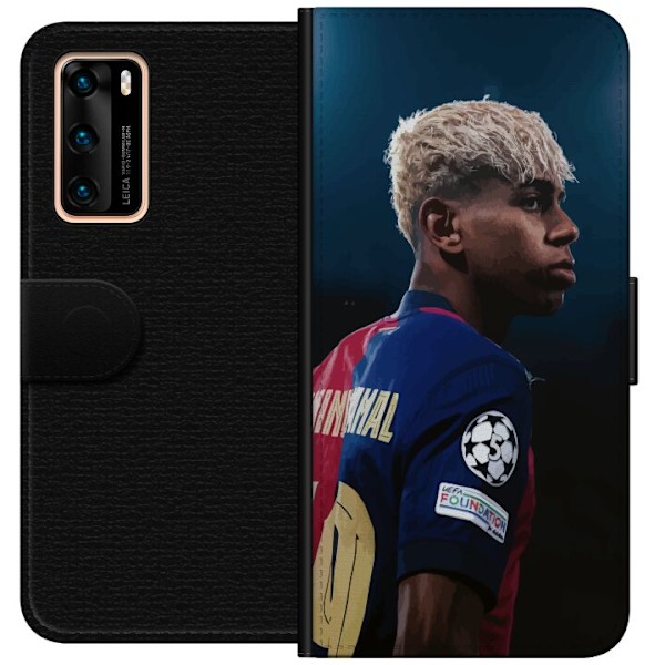 Huawei P40 Tegnebogsetui Lamine Yamal - Barcelonas Wunderkind