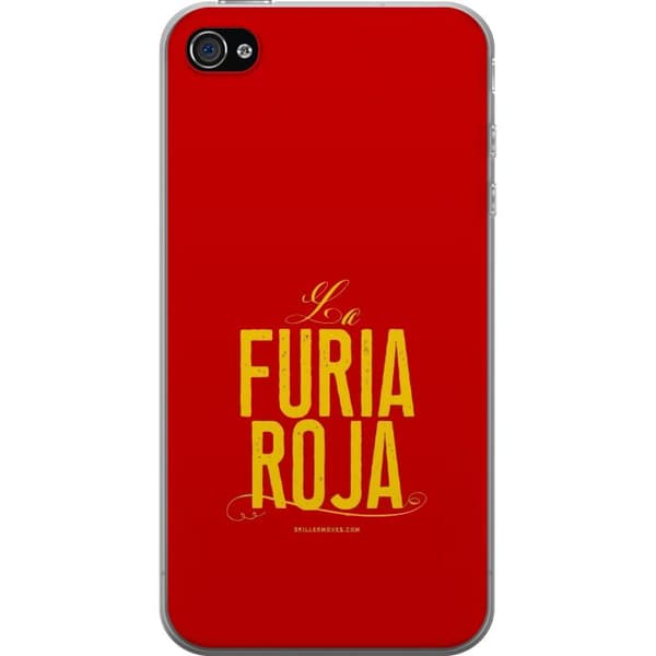 Kompatibelt Mobildeksel til Apple iPhone 4 La Furia Roja rød