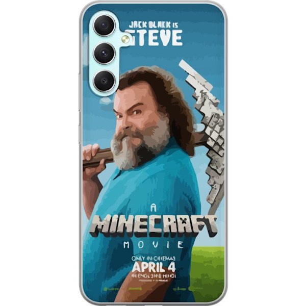 Samsung Galaxy A34 Gennemsigtig cover En Minecraft-film