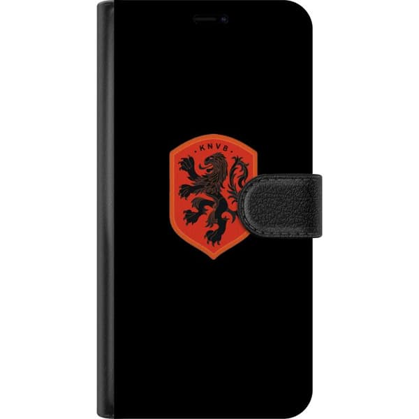Kompatibel Tegnebogsetui til Samsung Galaxy A3 (2017) Orange skjold med sort heraldisk løve mod sort baggrund sort