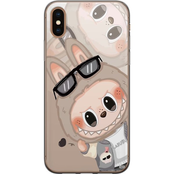 Apple iPhone X Läpinäkyvä kuori Labubu Rainbow Chaos