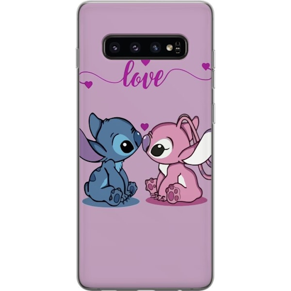 Samsung Galaxy S10 Genomskinligt Skal Lilo & Stitch – Angel