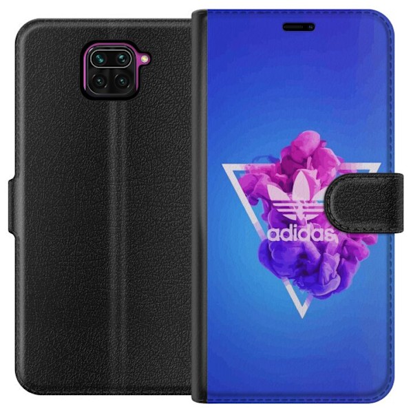 Xiaomi Redmi Note 9 Lompakkokotelo Adidas-inspiroitunut sinine