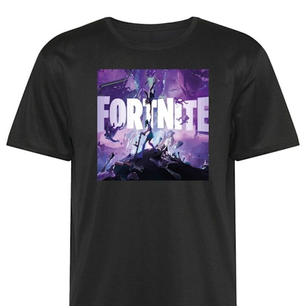 Tränings-T-shirt | Sport-T-shirt för Vuxen Fortnite svart Large