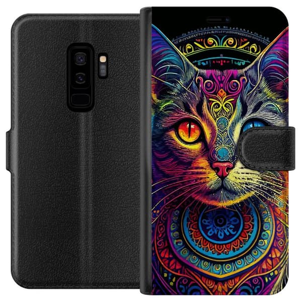 Kompatibelt Plånboksfodral till Samsung Galaxy S9+ Katt