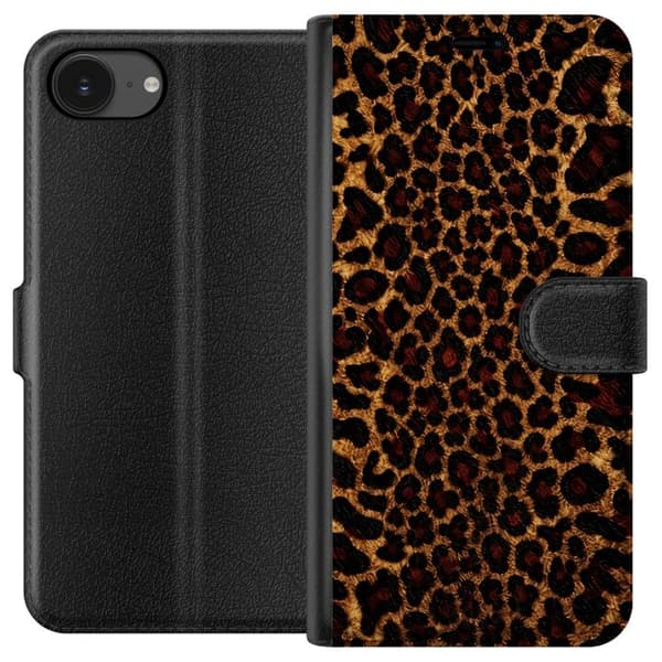 Kompatibelt Plånboksfodral till Apple iPhone 16e Wild Leopard brun