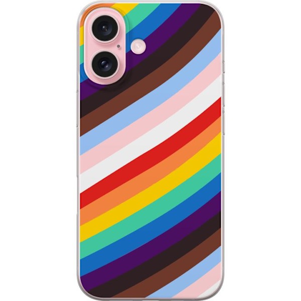 Apple iPhone 16 Gennemsigtig cover Pride