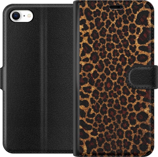 Kompatibelt Plånboksfodral till Apple iPhone 6 Wild Leopard brun