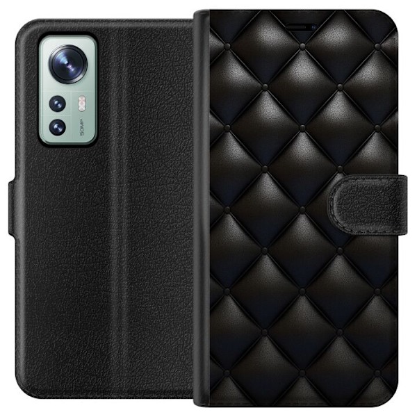Xiaomi 12 Tegnebogsetui Læder Sort