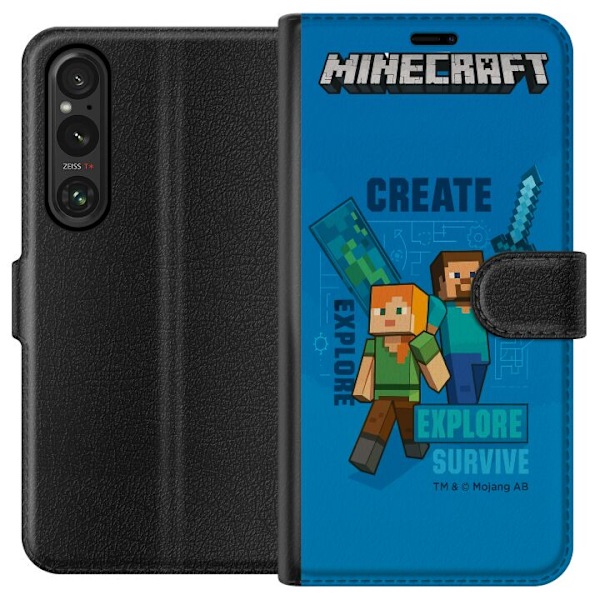 Sony Xperia 1 V Tegnebogsetui Minecraft Huler