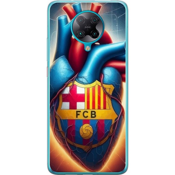 Xiaomi Poco F2 Pro Genomskinligt Skal FCB Hjärta