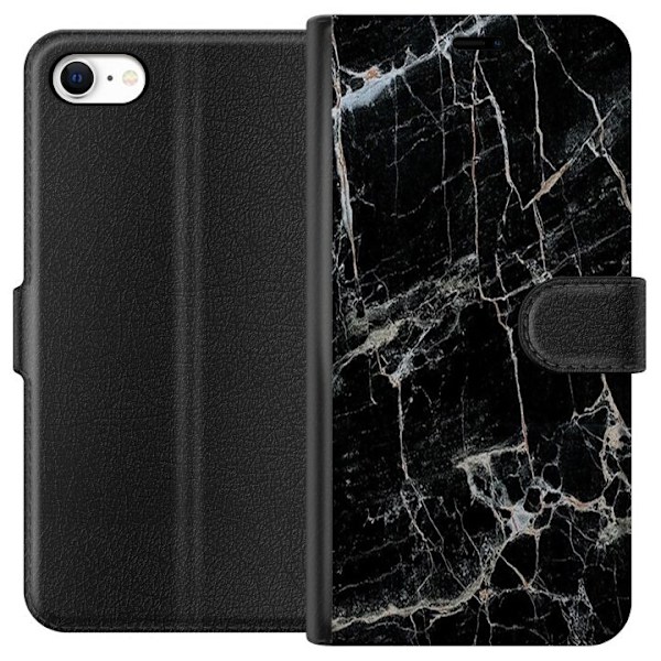 Apple iPhone 6 Tegnebogsetui Sort marmor
