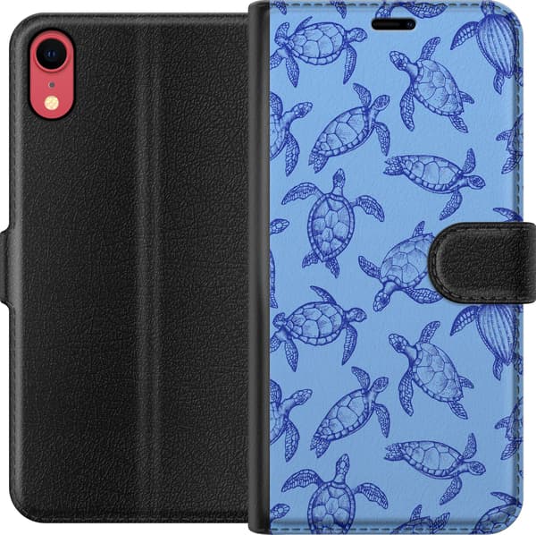 Kompatibelt Lommeboketui til Apple iPhone XR Blå havskilpadder blå