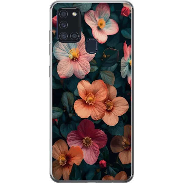 Samsung Galaxy A21s Genomskinligt Skal Blommor