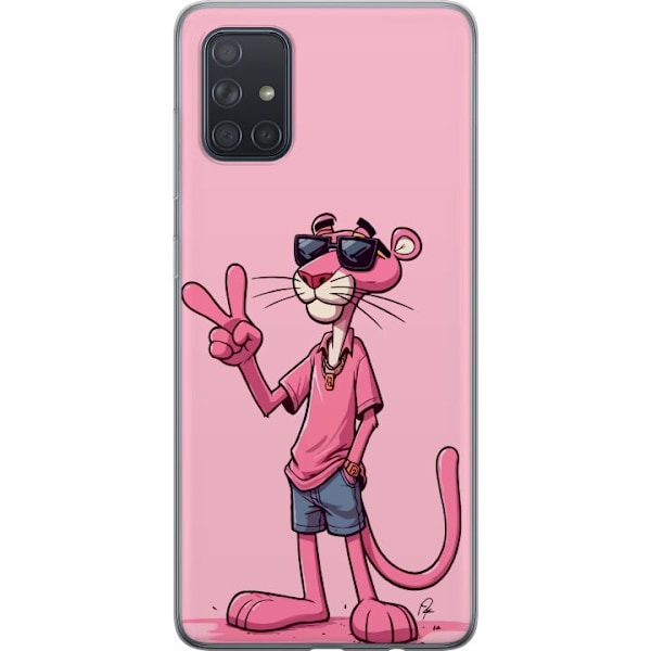 Samsung Galaxy A71 Genomskinligt Skal Pink Panter Peace