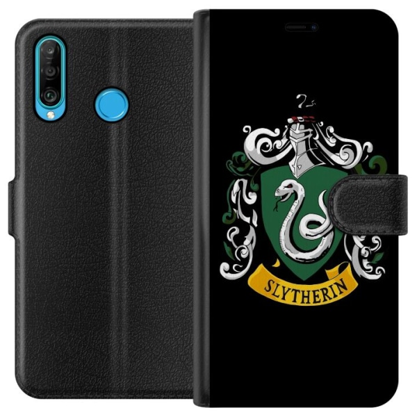 Huawei P30 lite Tegnebogsetui Harry Potter - Slytherin