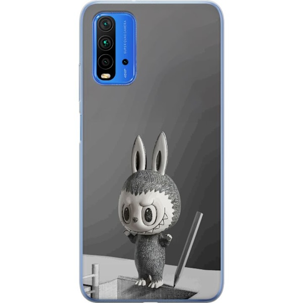 Xiaomi Redmi Note 9 4G Läpinäkyvä kuori Pop Mart MEGA LABUBU LABUBU Sketch 1000%