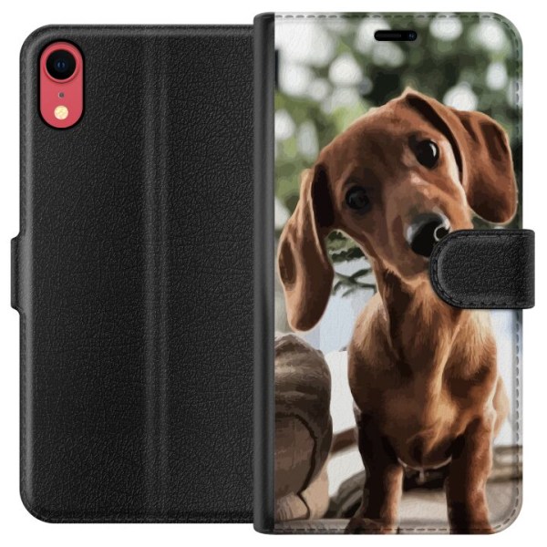 Apple iPhone XR Tegnebogsetui Ung Hund