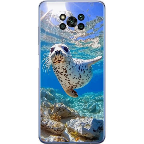 Xiaomi Poco X3 Pro Läpinäkyvä kuori Myynti Meri Uiminen Eläinaihe Luonto Vesimotiivi Sininen Suunnittelu Meriteema Suosittu Motiivi Villieläimet