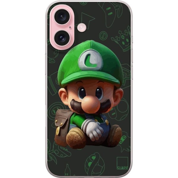 Apple iPhone 16 Läpinäkyvä kuori Baby Luigi