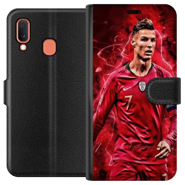 Samsung Galaxy A20e Plånboksfodral Ronaldo Skills – CR7 Design för Äkta Supporters