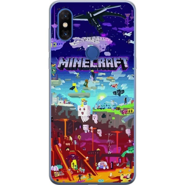 Xiaomi Mi Mix 3 Läpinäkyvä kuori Minecraft