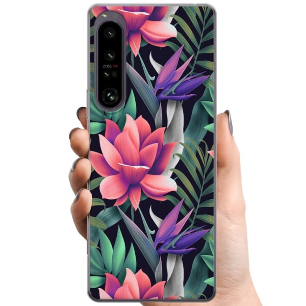 Sony Xperia 1 IV TPU Mobilcover Blomster