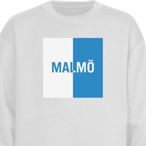 Sweatshirt for Voksen | Klassisk Collegegenser Malmö – fotb hvit S