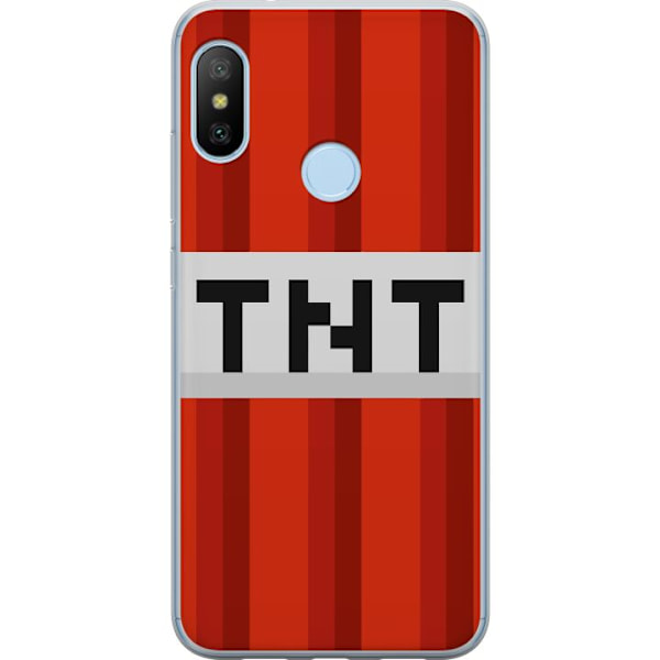 Xiaomi Mi A2 Lite Läpinäkyvä kuori Minecraft TNT