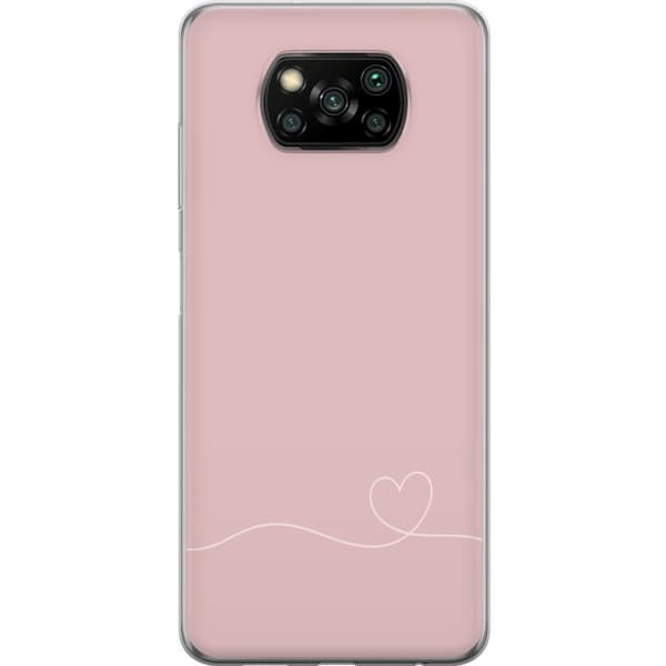 Kompatibel Mobilcover til Xiaomi Poco X3 NFC Lyserød Hjerne Design