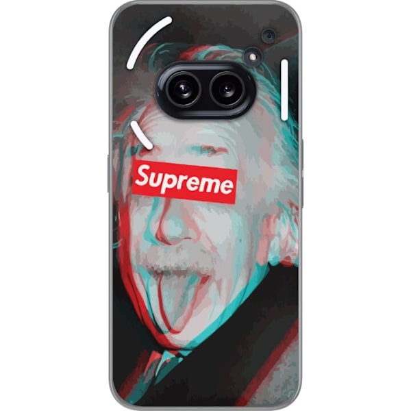 Nothing Phone (2a) Plus Läpinäkyvä kuori Supreme Albert Einstein 3D Motiivi Katumuoti Suunnittelu Suosittu Tiede Ikoni Kaupunkitaide