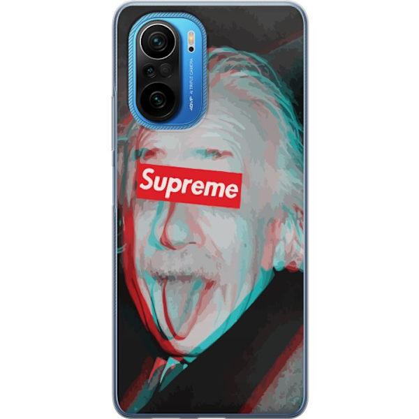Xiaomi Poco F3 Läpinäkyvä kuori Supreme Albert Einstein 3D Motiivi Katumuoti Suunnittelu Suosittu Tiede Ikoni Kaupunkitaide