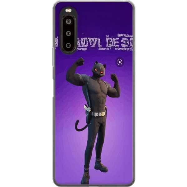 Sony Xperia 10 II Gennemsigtig cover Fortnite - Meowscles