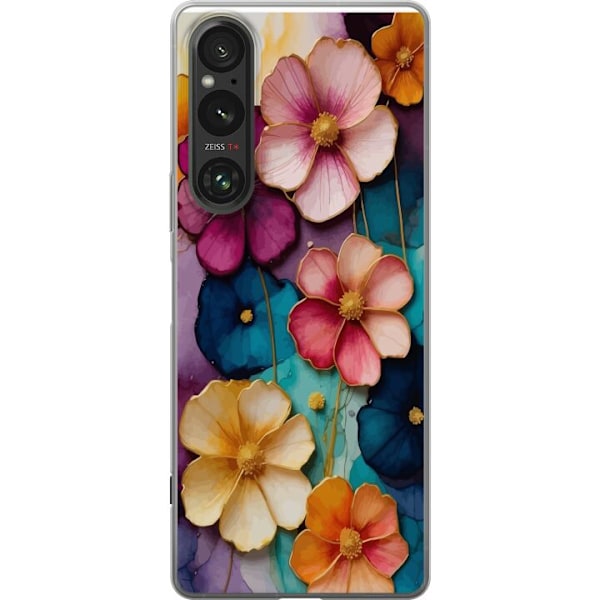 Sony Xperia 1 VI Gennemsigtig cover Blomster Farver