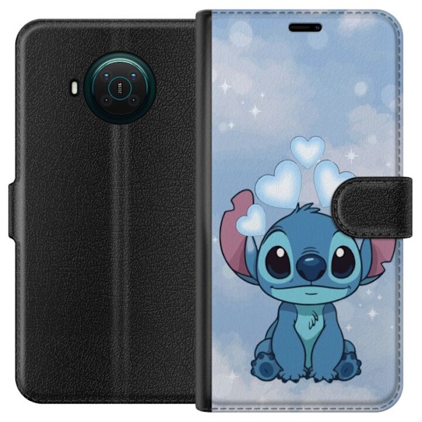 Nokia X10 Plånboksfodral Stitch Hoppande Glädje – Rolig De