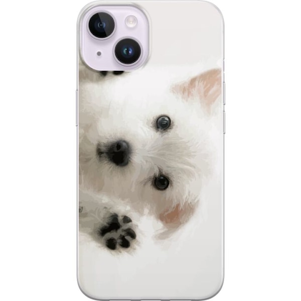 Apple iPhone 15 Genomskinligt Skal Hund