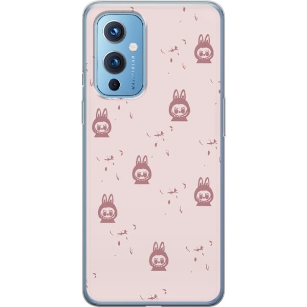 OnePlus 9 Läpinäkyvä kuori Labubu Neon Pop - Neonvärinen pop art hirviö