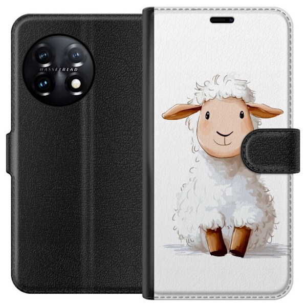 OnePlus 11R Plånboksfodral Sött Lamm – tecknad stil för barn & babyprodukter