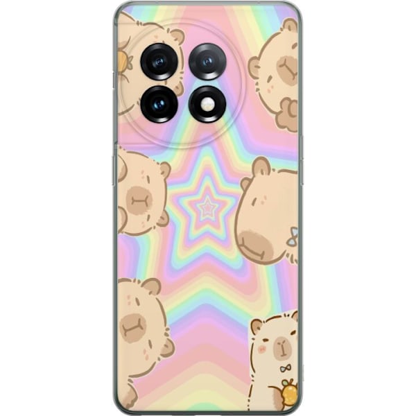 OnePlus 11 Gjennomsiktig deksel Kawaii Capybara Galaxy Søt An