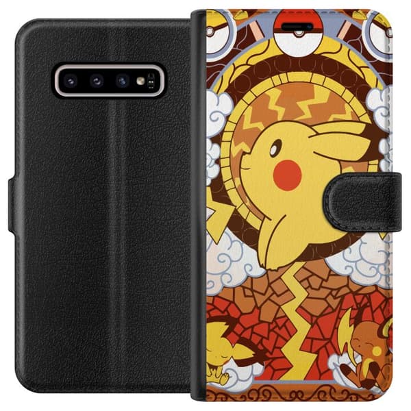 Kompatibelt Lommeboketui til Samsung Galaxy S10+ Pikachu