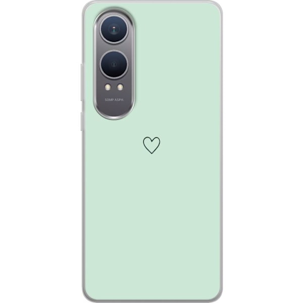 OnePlus Nord CE4 Lite Läpinäkyvä kuori Yksinkertainen Sydä