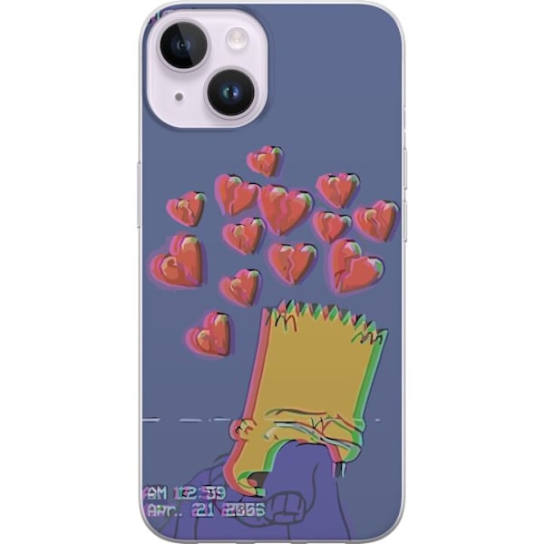 Apple iPhone 15 Genomskinligt Skal Bart Simpson