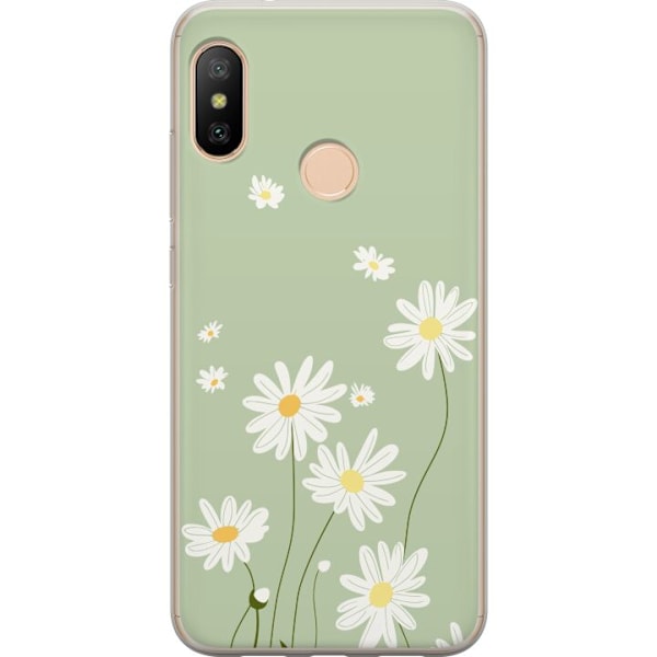 Xiaomi Redmi 6 Pro Läpinäkyvä kuori Papukaijanpaparit - kukallinen kuviointi ruotsalaiseen kesätyyliin