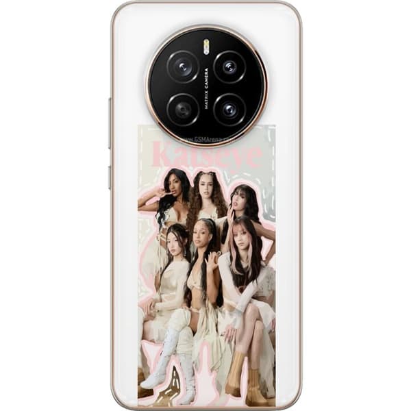 Kompatibel Mobilcover til Honor Magic7 KATSEYE elegant grupporträtt beige