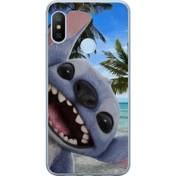 Xiaomi Mi A2 Lite Läpinäkyvä kuori Stitch-matkapuhelinkotelo, jossa on suloiset ystävyysmaalaukset.